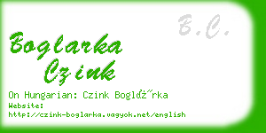 boglarka czink business card